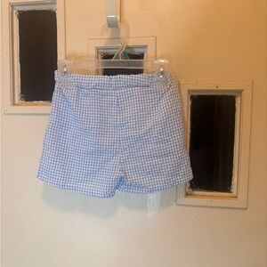 Blue Gingham plaid boys shorts size 4
